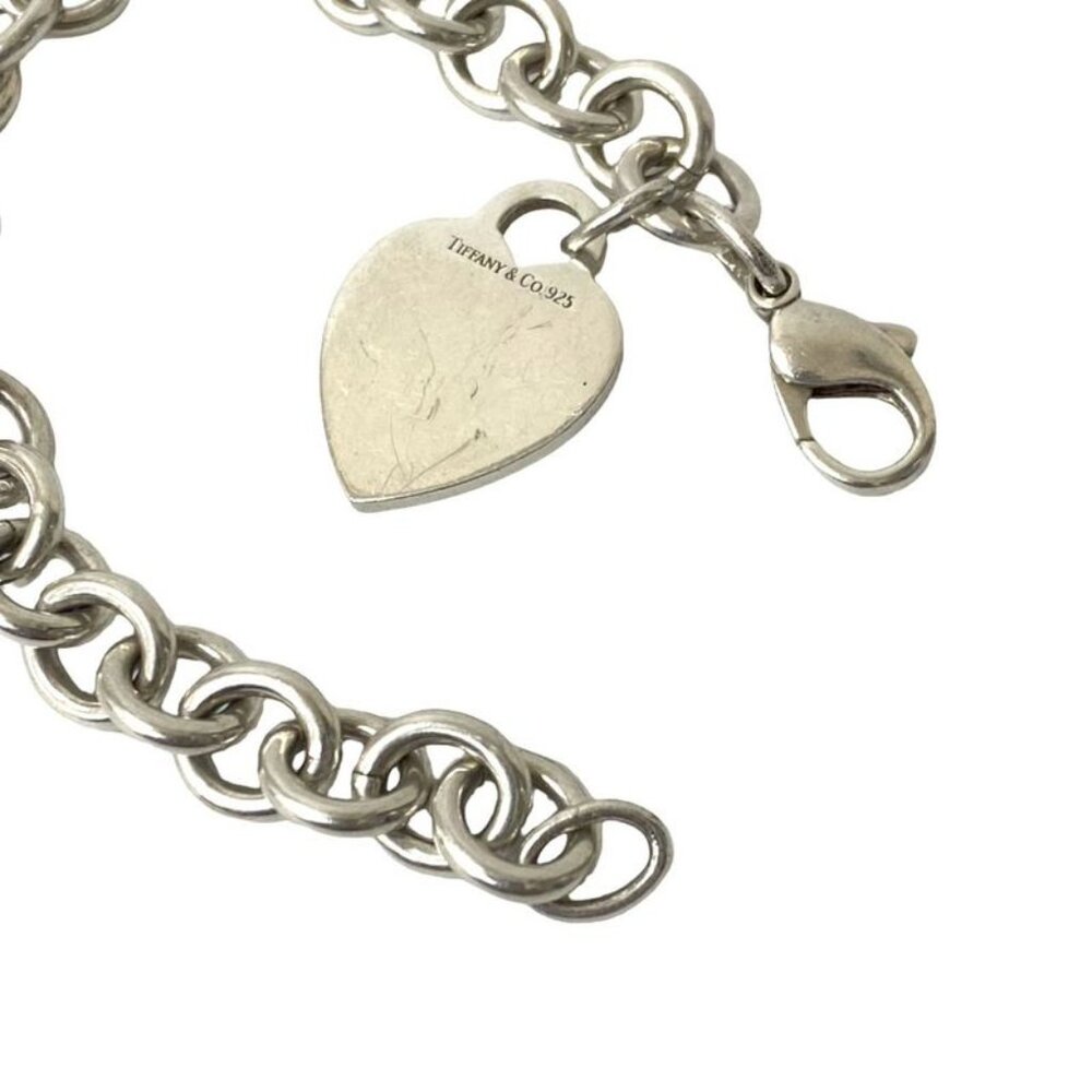 ★SOLD★ Tiffany & Co. Heart Tag Chain Bracelet Bangle s - Picture 3 of 6